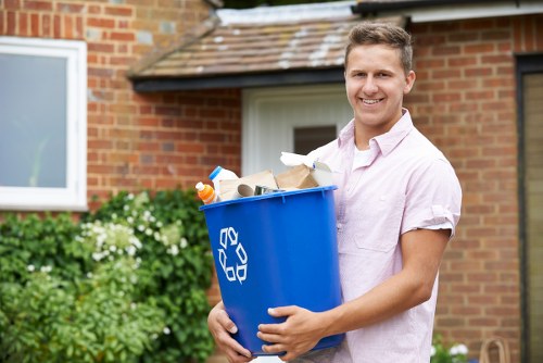 Items being cleared from a flat